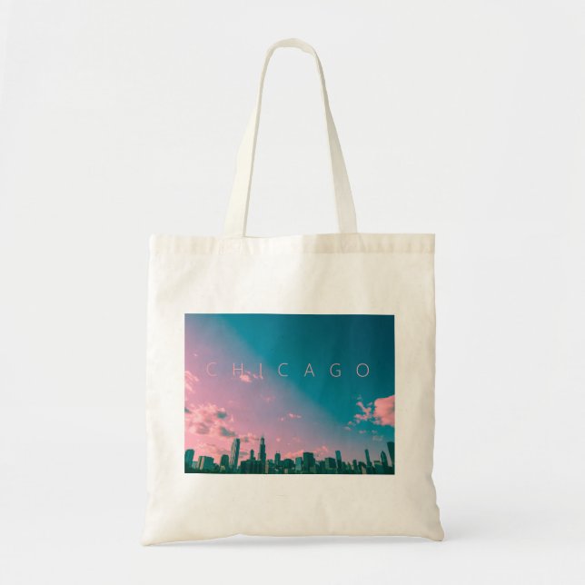 Bolsa de Tote de Chicago Skyline (Frente)