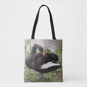 Bolsa de tote de cisne negro
