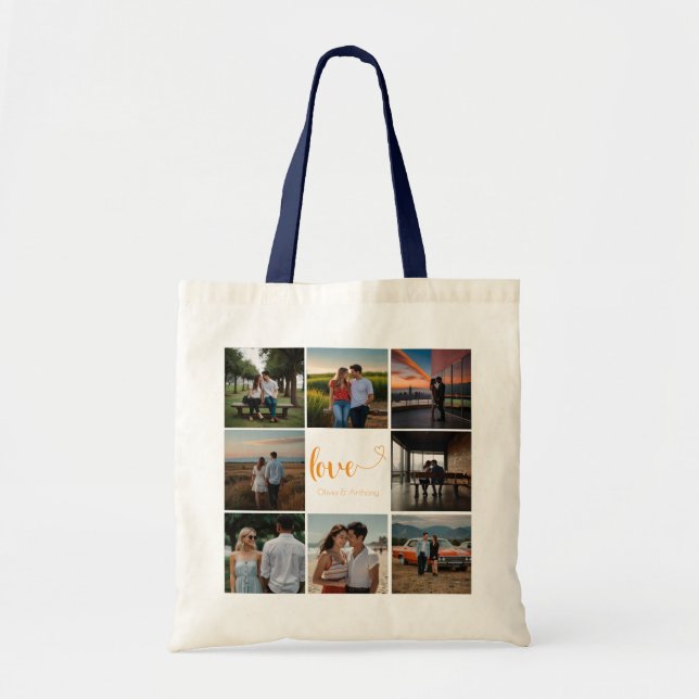 Bolsa de Tote de Collage de fotos personalizada (Frente)