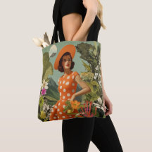 Bolsa de Tote de color botánico vintage