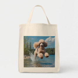 Bolsa De Tote De Comestibles Elegantes De Poodle E