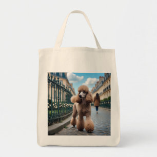 Bolsa De Tote De Comestibles Elegantes De Poodle E
