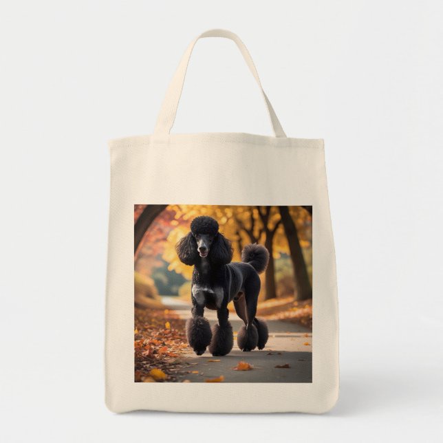 Bolsa De Tote De Comestibles Elegantes De Poodle E (Frente)