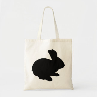 Bolsa de Tote de Conejo de Pascua de Silhouette Ne