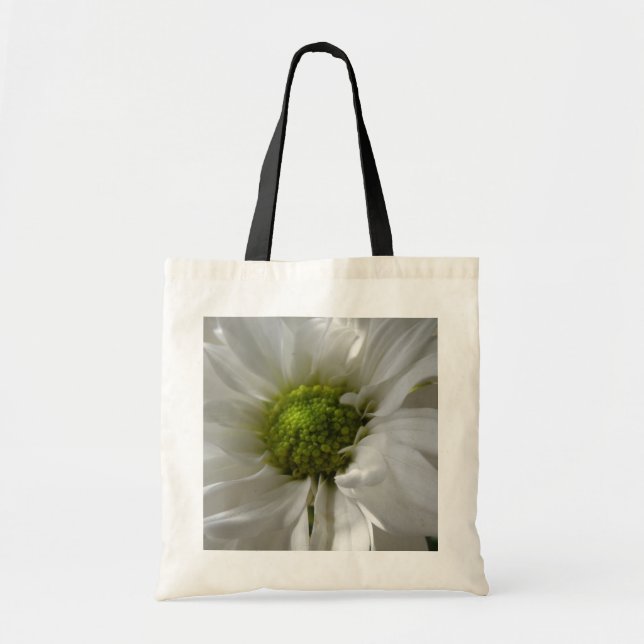 Bolsa de Tote de crisantemo blanco (Frente)