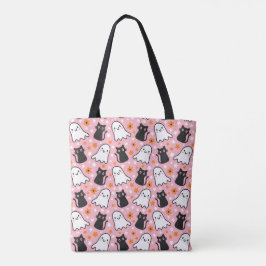Bolsa De Tote De Cuidados Gatos Negros Y Fantasmas