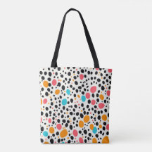 Bolsa de Tote de Dalmacia de moda | Polka colorida