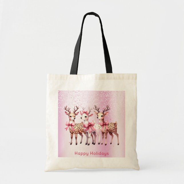 Bolsa De Tote De Deer Holiday Para navidades (Frente)