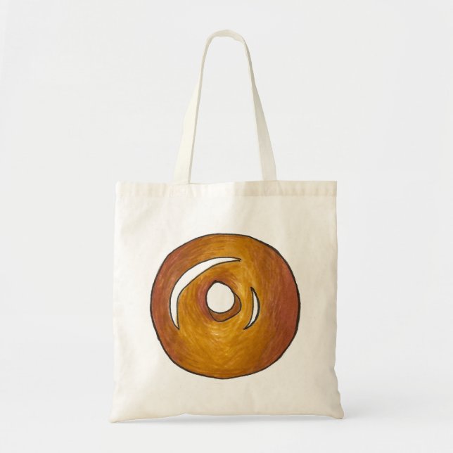 Bolsa De Tote De Desayuno De Donut Doughnut Con Vi (Frente)