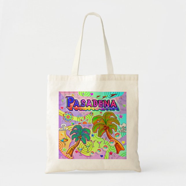 Bolsa de tote de destino de vacaciones de Pasadena (Frente)