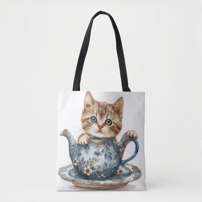 Bolsa De Tote De Detalles Del Gato (Anverso)