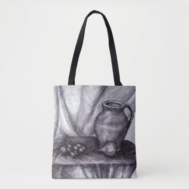 Bolsa De Tote De Dibujo De Lápiz Doméstico De Impr (Anverso)