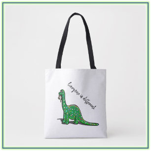 Bolsa de Tote de Dinosaurio Verde