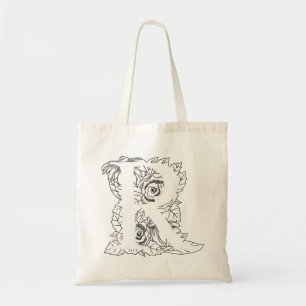 Bolsa de Tote de diseño Black ‘R’