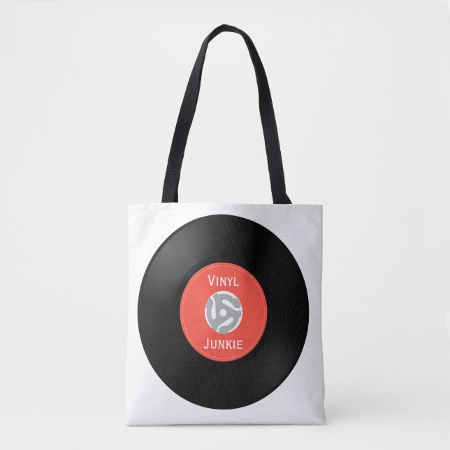 Bolsa de tote de diseño de 45 RPM para Vinyl Recor (Anverso)