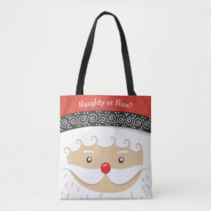 Bolsa de Tote de diseño de cara Santa