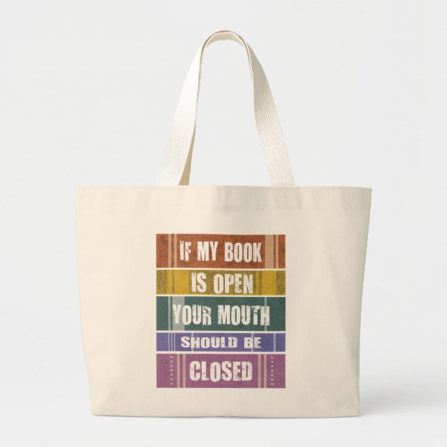 Bolsa de tote de diseño de libros (Frente)