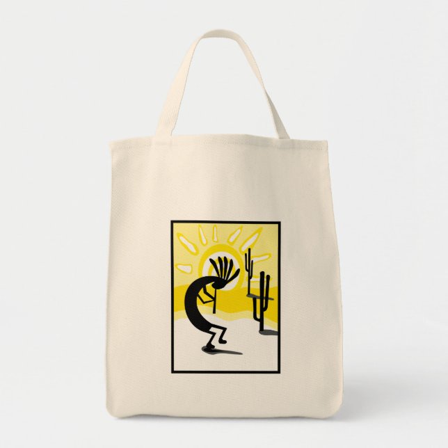 Bolsa De Tote De Dos Cactus En El Desierto De Koko (Frente)