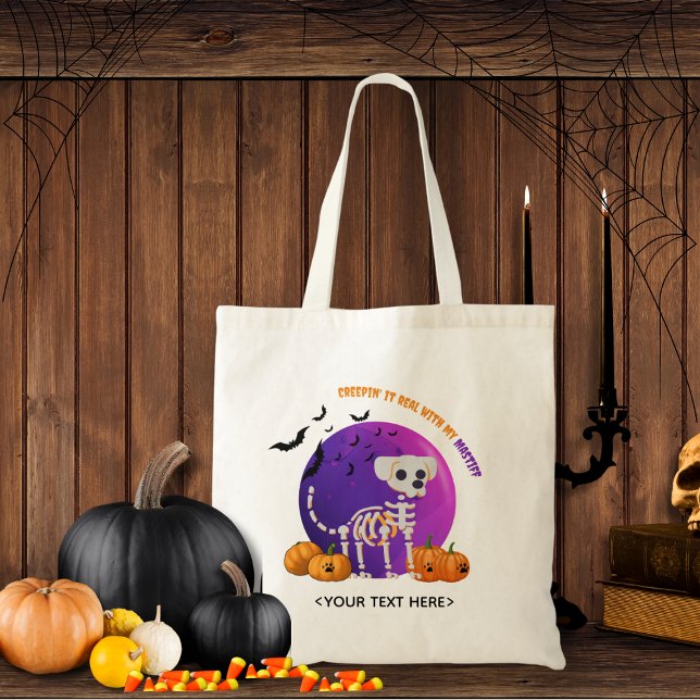 Bolsa de Tote de Dulce y Halloween con trucos o tr (Trick or Treat OR show up to the Halloween party in style. Represent your favorite dog breed!!)