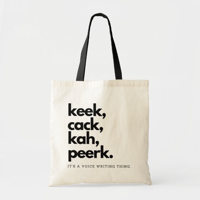 Bolsa De Tote De Escritura De Voz (Frente)