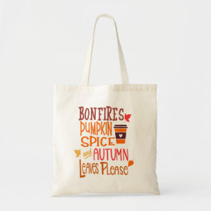 Bolsa de Tote de especias de calabaza de otoño