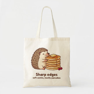 Bolsa de tote de estilo cartoon con erizo abrazand