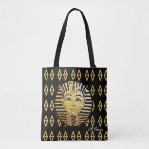 Bolsa de Tote de estilo egipcio negro y dorado