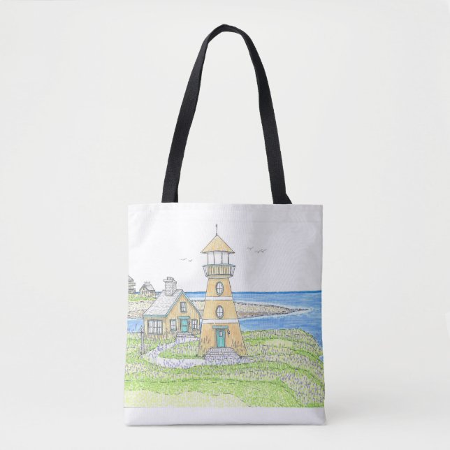 Bolsa de Tote de faro amarillo (Anverso)