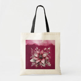 Bolsa De Tote De Festividad Floral Rosa