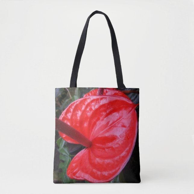 Bolsa De Tote De Flor Roja (Anverso)