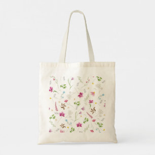 Bolsa de tote de flor silvestre - Diseño botánico