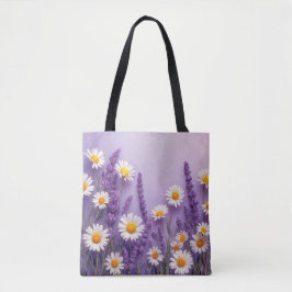 Bolsa De Tote De Flor Silvestre Violeta Suave