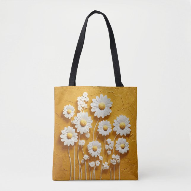 Bolsa De Tote De Floral Amarilla (Anverso)