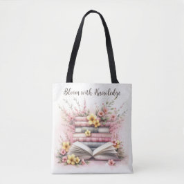 Bolsa de tote de florecimiento literario - Floreci