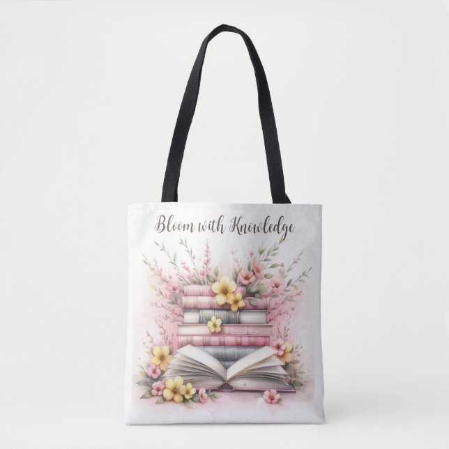 Bolsa de tote de florecimiento literario - Floreci (Anverso)