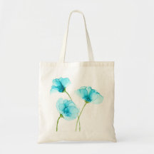 Bolsa De Tote De Flores Azules