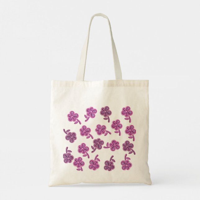 Bolsa De Tote De Flores Púrpura (Reverso)