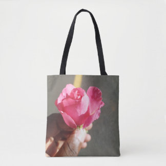 Bolsa de Tote de flores Rosa