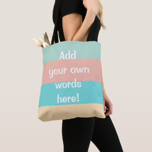 Bolsa de tote de franjas costeras personalizadas