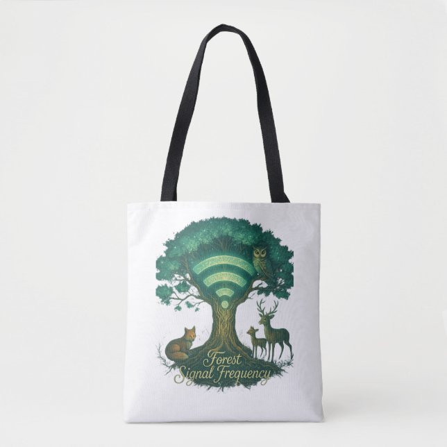 Bolsa de Tote de Frecuencia de Señal Forestal - Ar (Anverso)
