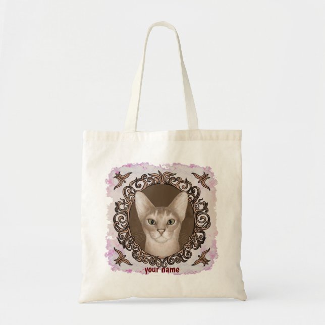 Bolsa de Tote de Gato Abysiniano Ornate (Frente)