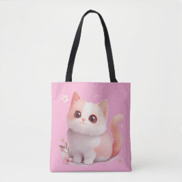 Bolsa De Tote De Gato De Kawaii Rosa Suave - Regal