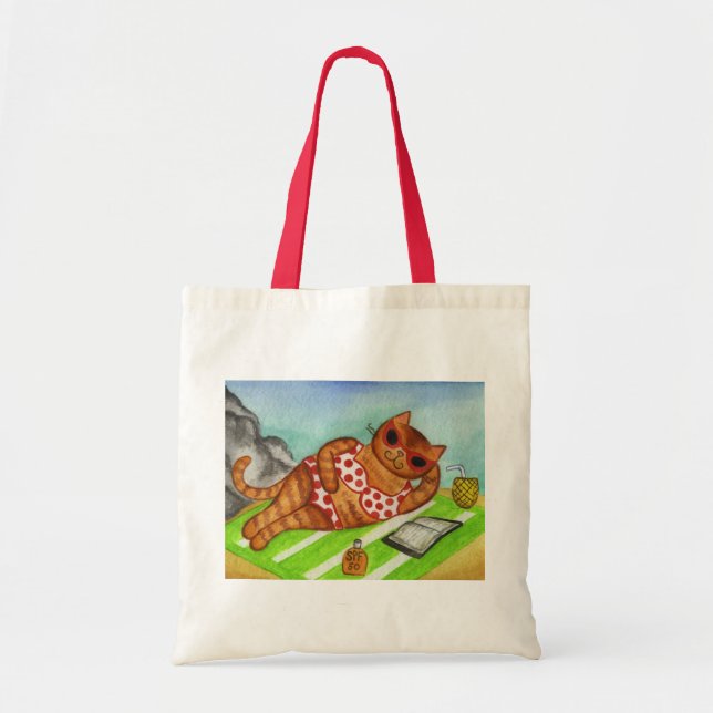 Bolsa De Tote De Gato De Playa (Frente)