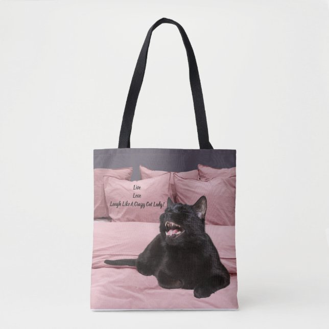 Bolsa De Tote De Gato Riéndose (Anverso)