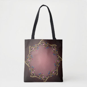 Bolsa De Tote De Gems De Impresión Completa, Medio