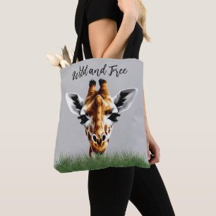 Bolsa De Tote De Giraffe Libre Y Salvaje
