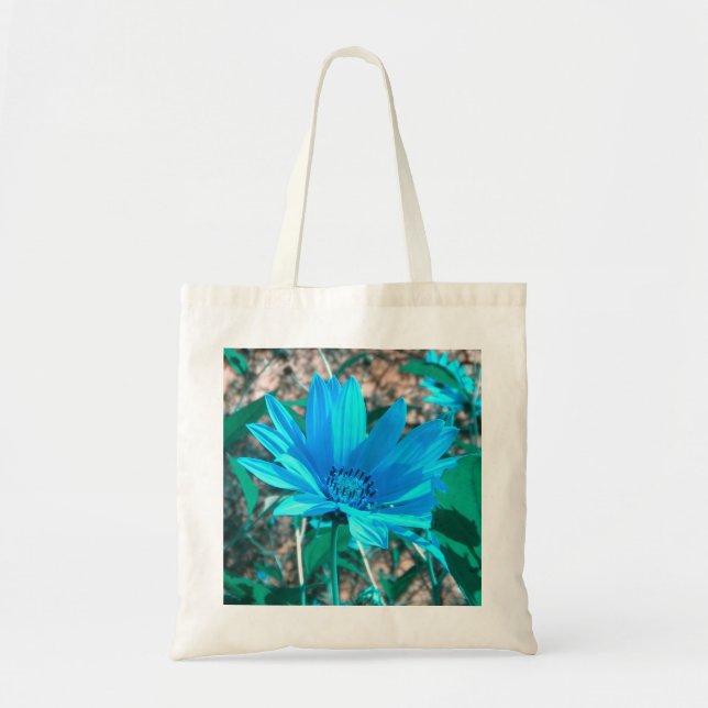 Bolsa De Tote De Girasol Azul Silvestre (Frente)