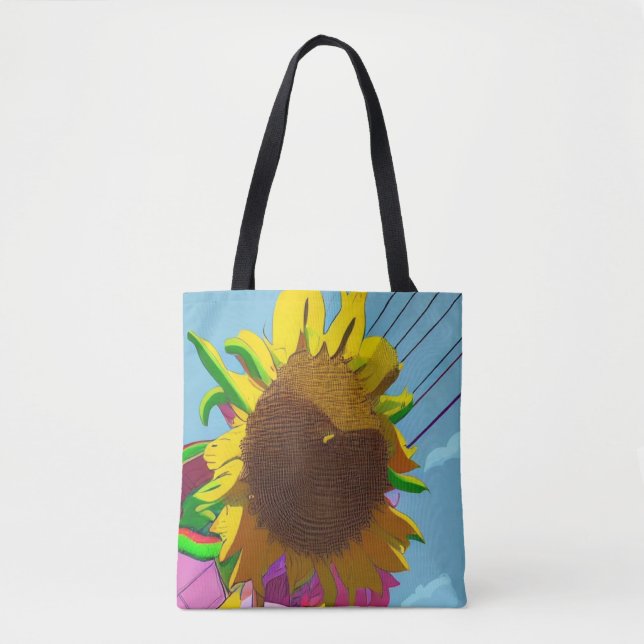 Bolsa De Tote De Girasol Negrita (Anverso)