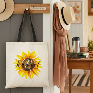 Bolsa de tote de girasol personalizada