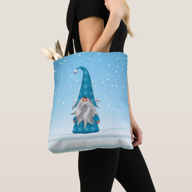 Bolsa De Tote De Gnome Azul (Detalle)